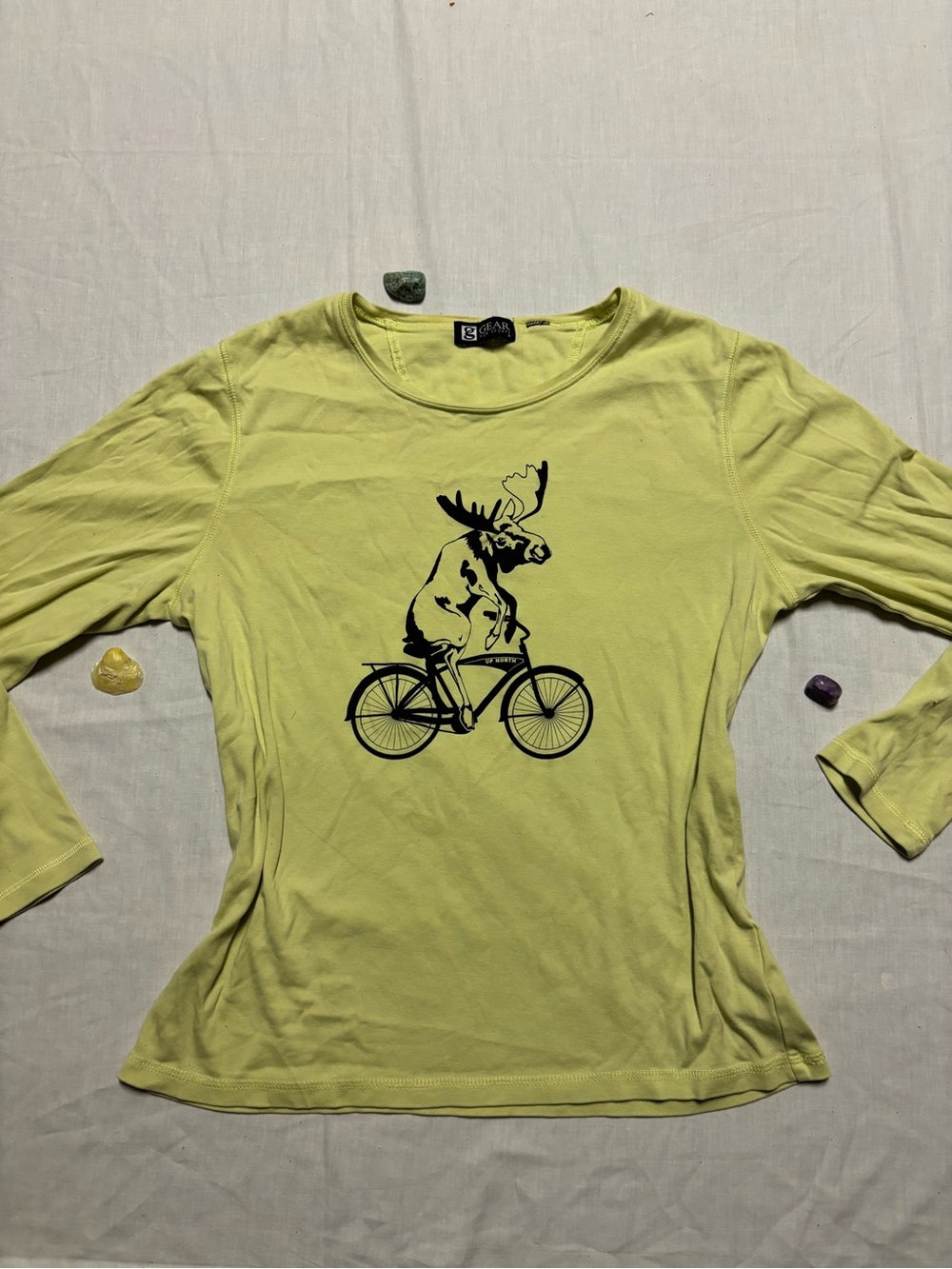 Green Long Sleeve with Moose Graphic